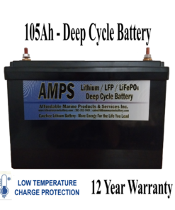 12V 105Ah lithium ion LFP battery image
