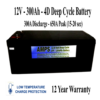 12V 300AH LFP (LiFePO4) Start/Deep Cycle Low Temp Battery