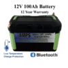 12V 100ah lithium ion LFP bluetooth battery image